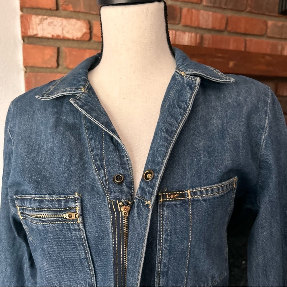 NWT Lee Modern Vintage x Free People Union Alls Cover Alls in Grass Seed Sz S - Picture 6 of 12